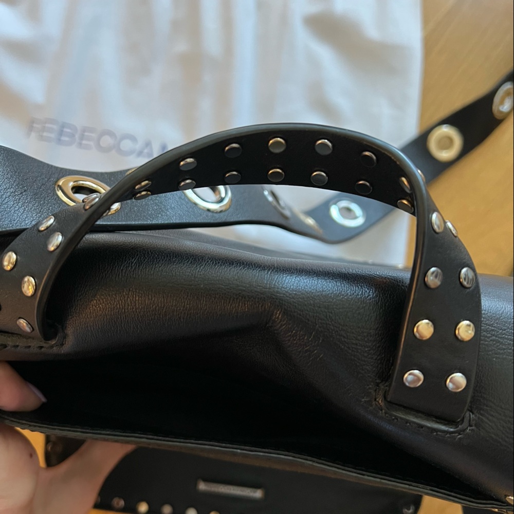 Rebecca minkoff midnighter cross body top handle bag with grommet detail - Picture 9 of 10